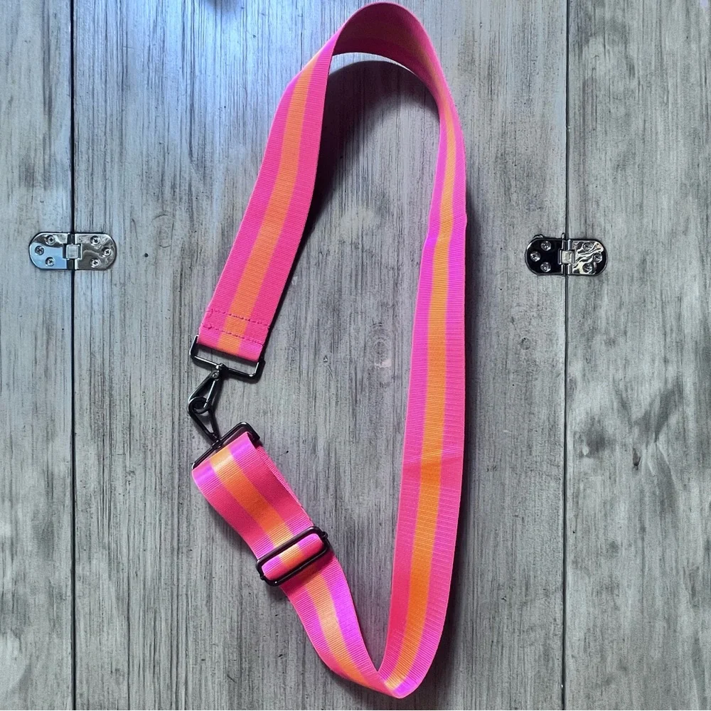 Vibrant Pink & Orange Adjustable Bag /Cellphone Strap Adjustable Y2K Sturdy